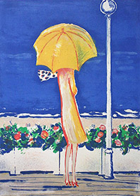 日傘を持つ女