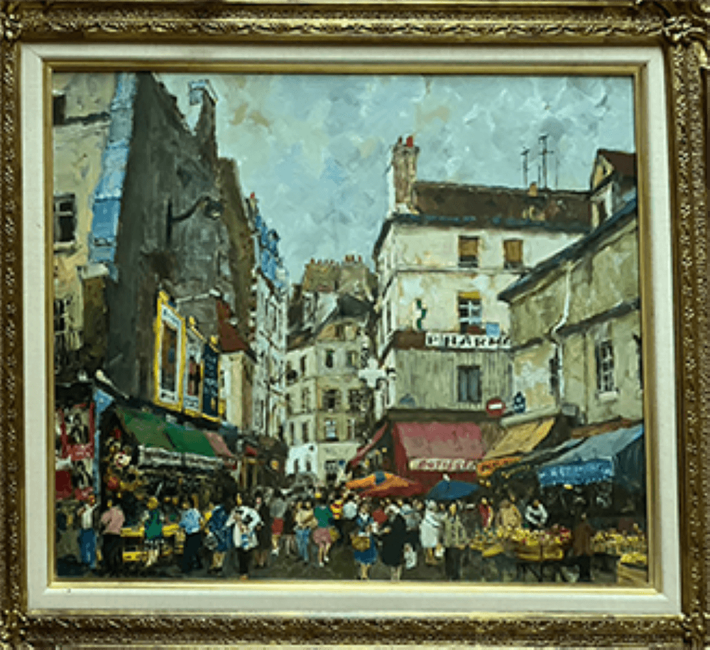 児玉 幸雄、【パリの朝市】、希少画集・額装画、状態良好、ヨーロッパ、旅情、風景、新品額 額装付、送料無料、ami5 児玉幸雄 パリの朝市 | 絵画など美術品の販売と買取 | 東京・銀座 おい