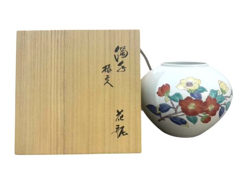 濁手椿文花瓶