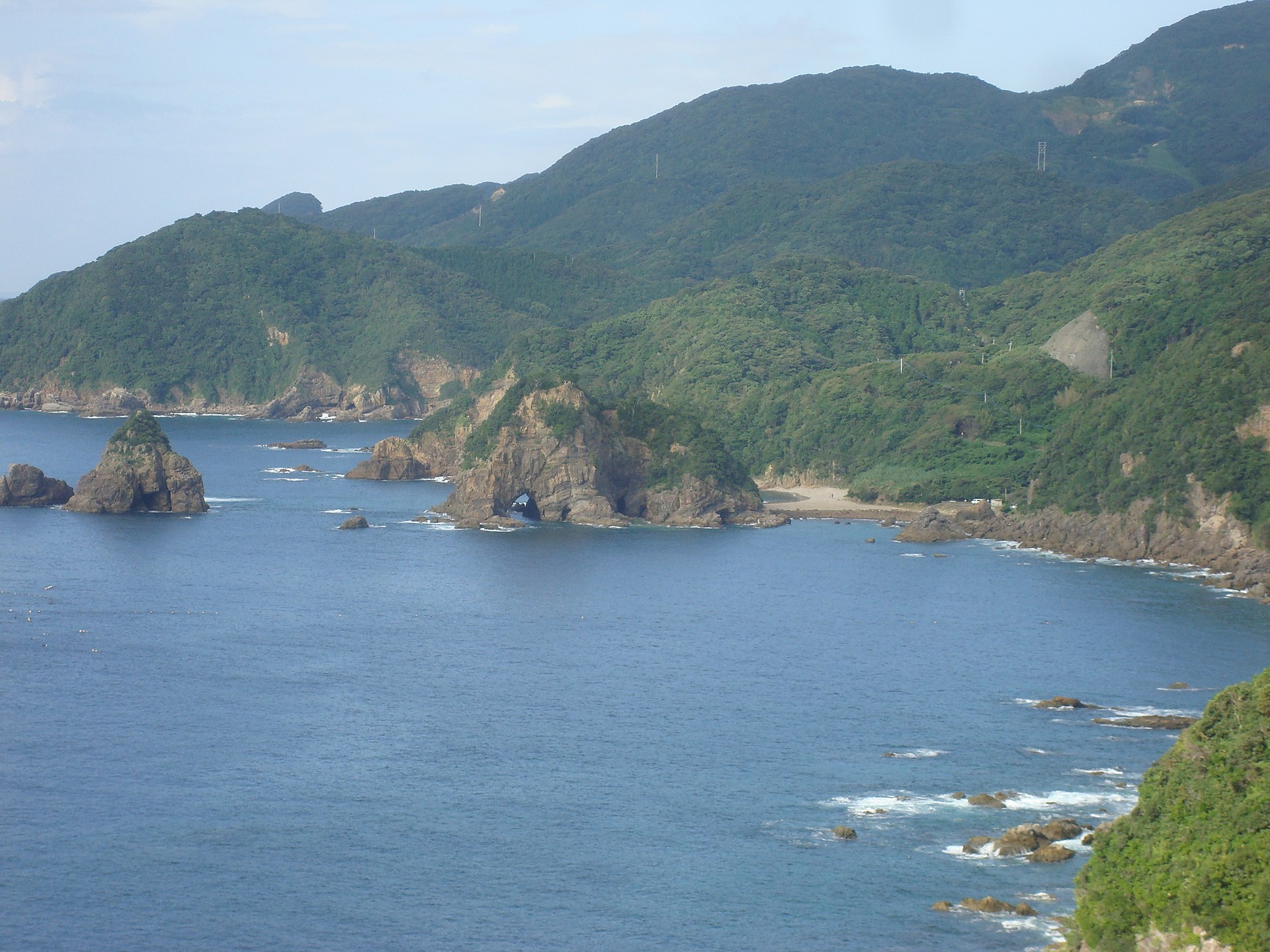 熊本県天草市　十三仏公園からの妙見浦の風景