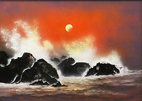 暁の海
