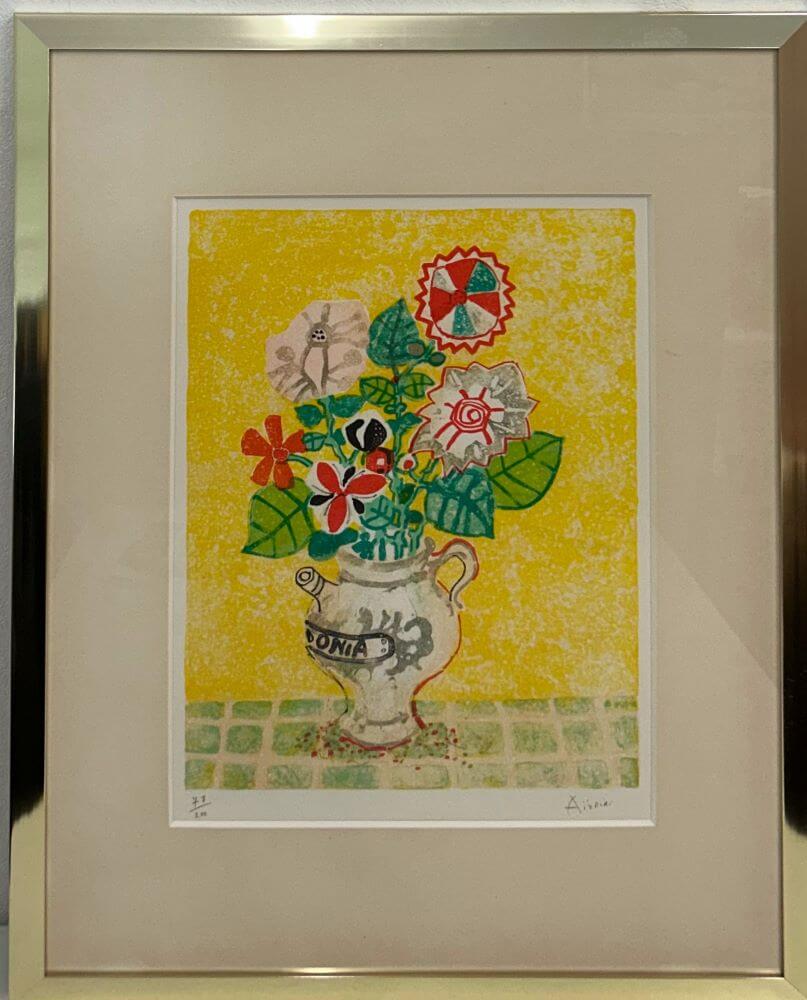 絵画「フランスへの花束Ⅵ」田中恵子さん作 真作/水彩画/静物画/風景