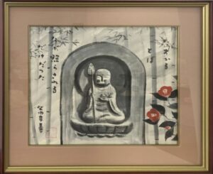 穐月明の野の佛（日本画）の作品写真