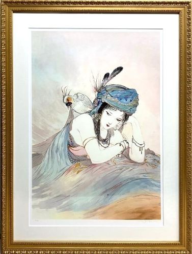 天野喜孝の花鳥（版画）の作品写真