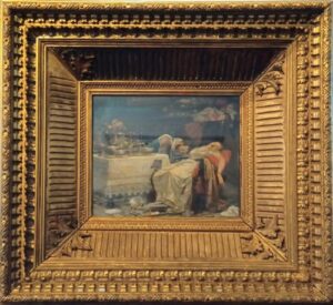 アモス・カッシオリの酒場風景（油彩）の作品写真