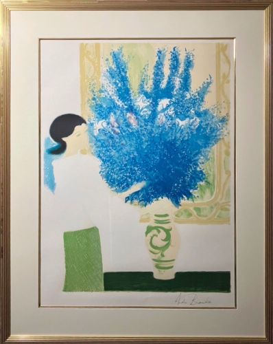 アンドレ・ブラジリエのGrandBouquetBleu　（版画）の作品写真