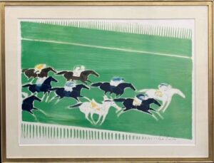 アンドレ・ブラジリエのロンシャン競馬場（版画）の作品写真