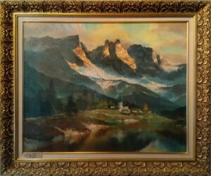 アルノ・レムケのワッツマン山（油彩）の作品写真