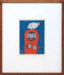 畦地梅太郎のささやき（版画）の作品写真