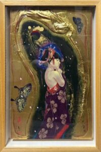 智内兄助の花神童（油彩）の作品写真