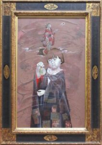 智内兄助の毬（油彩）の作品写真