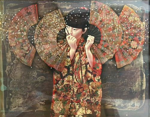 智内兄助の散花（油彩）の作品写真