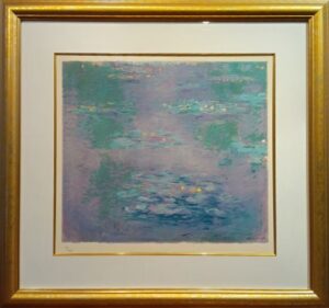 クロード・モネの睡蓮（ネオシルクスクリーン）の作品写真