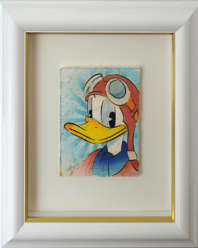 デビッド・ウィラードソン「フライボーイ2(DONALD)BLUE」ミクスドメディア版画30,000円20220125