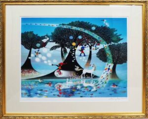 藤城清治の生きるよろこび（版画）の作品写真
