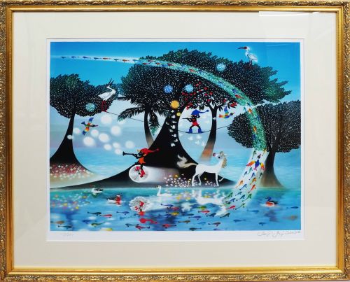 藤城清治の生きるよろこび（版画）の作品写真