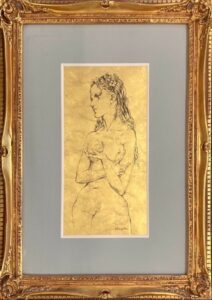 藤田嗣治のイヴ（版画）の作品写真