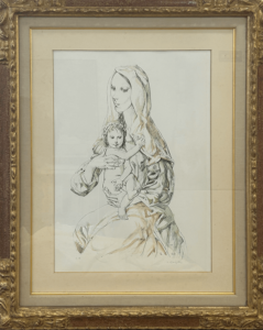 藤田嗣治の母性（版画）の作品写真