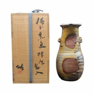 備前窯変擂座花入