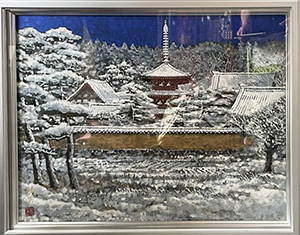 後藤純男の雪晴れる大和（日本画）の作品写真