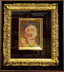 長谷川利行の女の顔（油彩）の作品写真