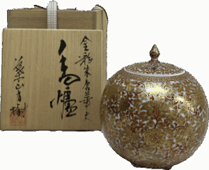 葉山有樹の金彩香炉の作品写真