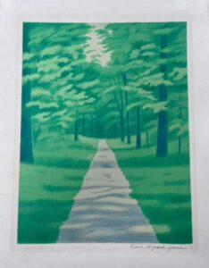 東山魁夷の森の径（版画）の作品写真