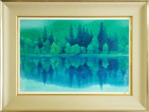 東山魁夷の狭霧晴れゆく（版画）の作品写真