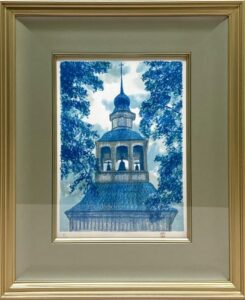 東山魁夷のヴィラットの教会（リトグラフ）の画像