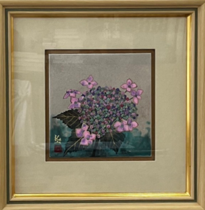 平松礼二の紫陽花（日本画）の作品写真