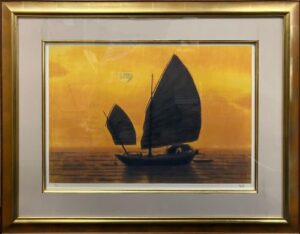 平山郁夫の南海夕陽 海のシルクロード（版画）の作品写真