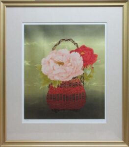 堀文子　牡丹　セリグラフ版画
