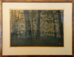 星襄一の林の中（木版画）の作品写真