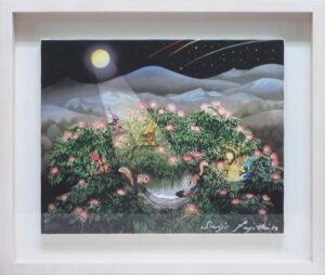 藤城清治のねむの木の子守歌（版画）の作品写真