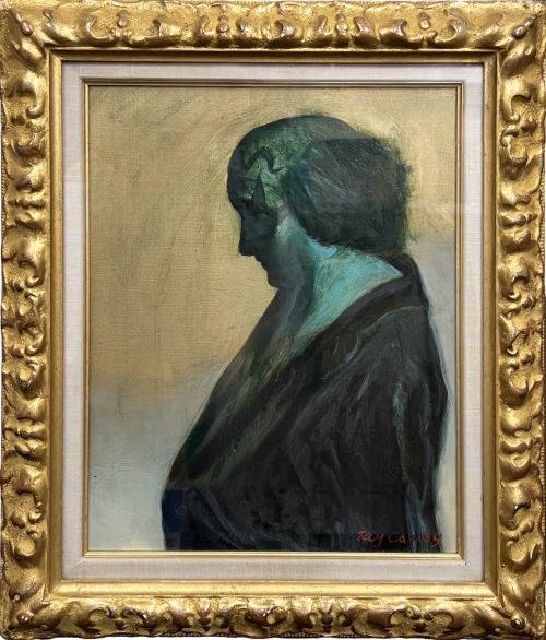 鴨居玲の道化師(油彩)の作品写真