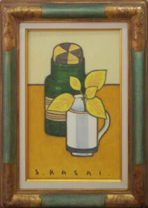 ポインセチアン緑色のがらすびん