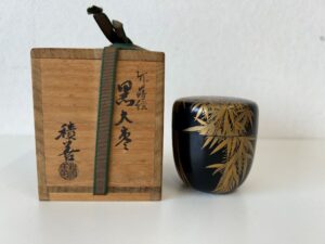 竹蒔絵黒大棗