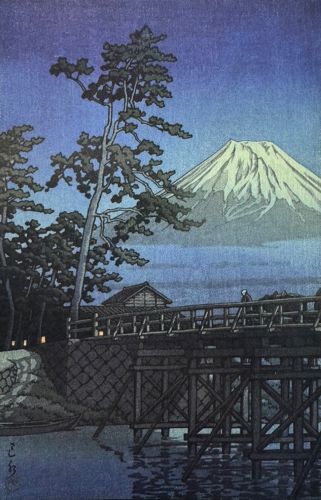 月夜の富士（河合橋）
