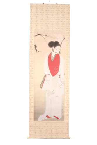 北野恒富の花の夜(掛軸)の作品写真