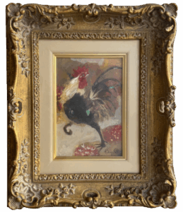 清原啓一の雄鶏（油彩）の作品写真