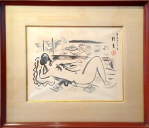 小出楢重の裸婦（水彩）の作品写真