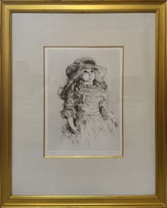 小磯良平の人形（銅版画）の作品写真
