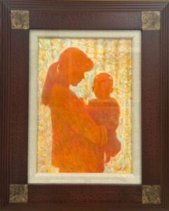 熊谷有展の母と子(人物画・肖像画)の作品写真