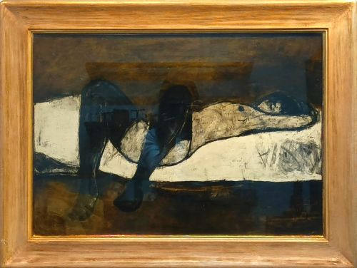 栗原一郎の横たわる（油彩）の作品写真