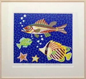 草間彌生の海（版画）の作品写真