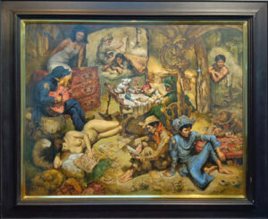 牧野邦夫の雑然とした部屋（油彩）の作品写真