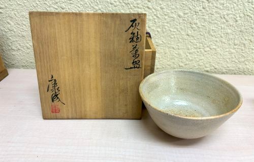 松井康成-灰釉茶碗
