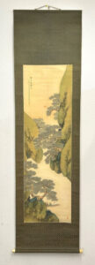 松渓載静図