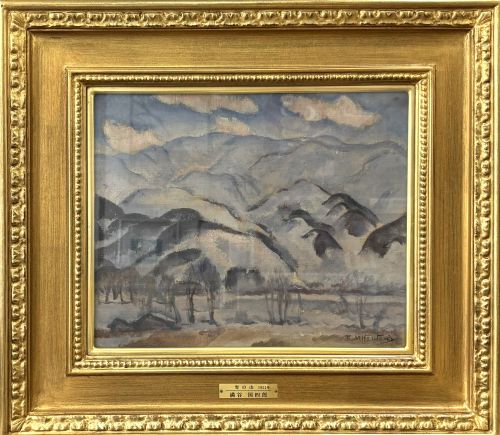 満谷国四郎の雪の山（油彩）の作品写真