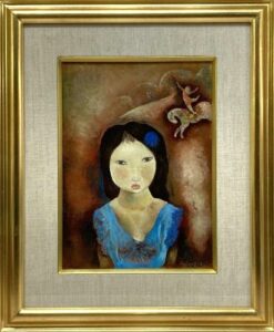 宮崎進の花かざり（油彩）の作品写真